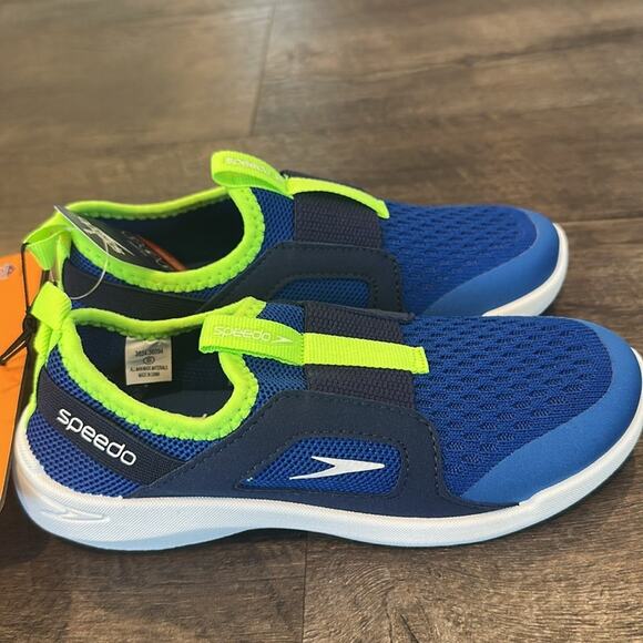 Speedo Junior Small Pull-On Picton Blue/Navy‎ Aqua Sock Water Shoes - Picture 7 of 10